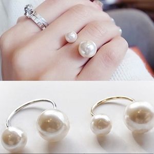 Faux pearl ring